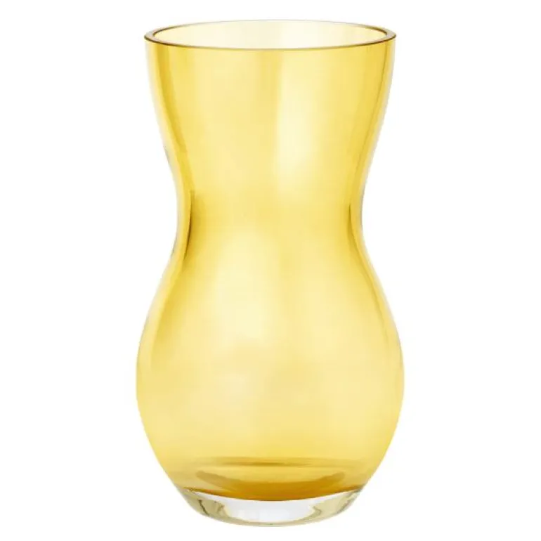 Calabas vase 16 cm amber