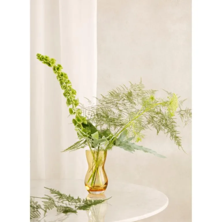 Calabas vase 16 cm amber