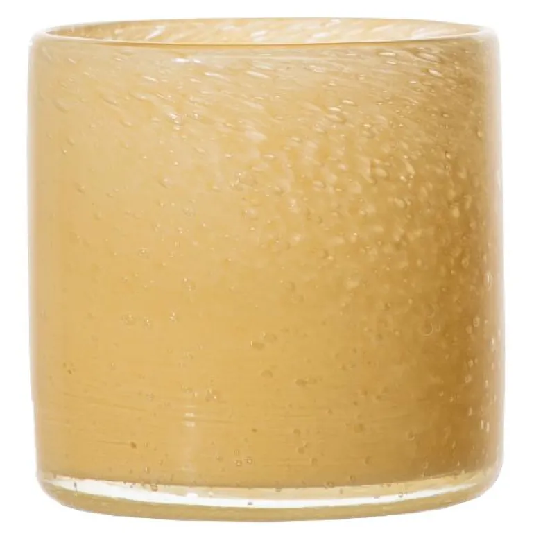 Calore lyslykt 10x10 cm gul