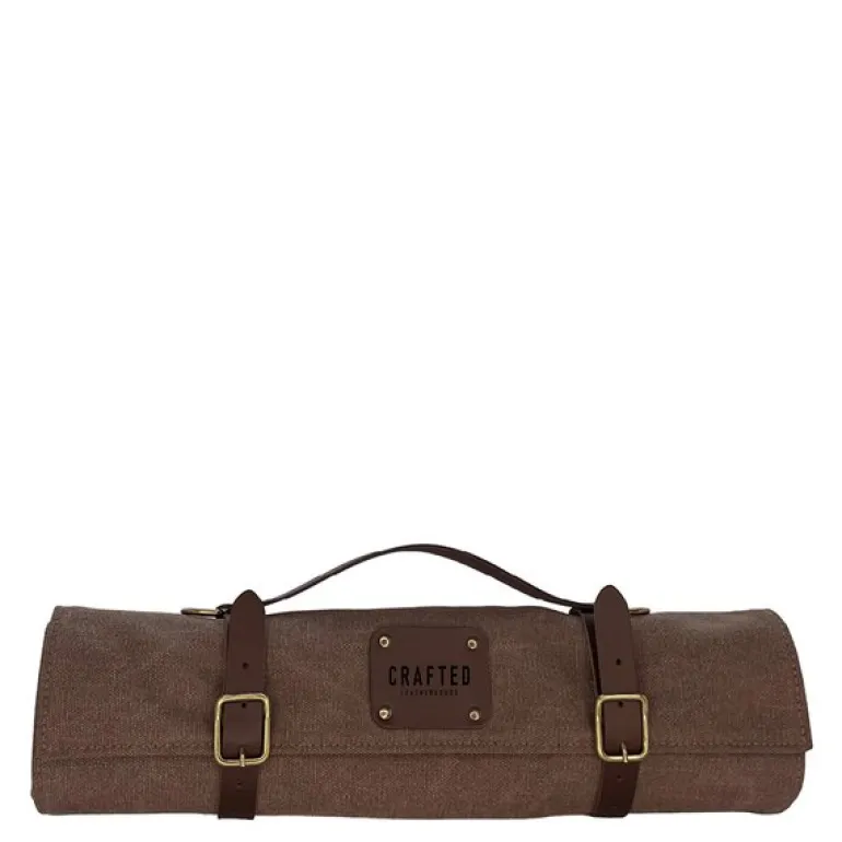 Canvas knivmappe 41 cm brun