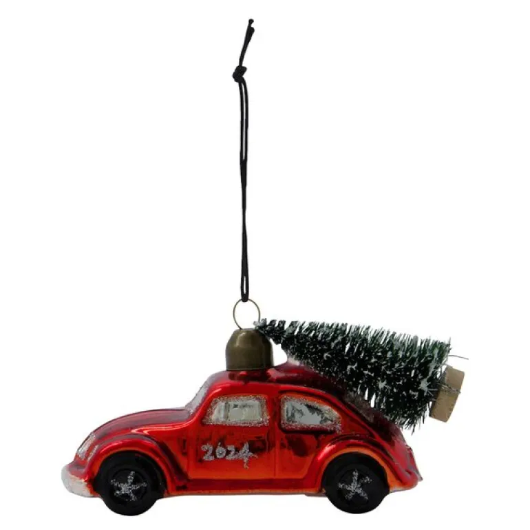 Car dekorasjon 10,5 cm rød