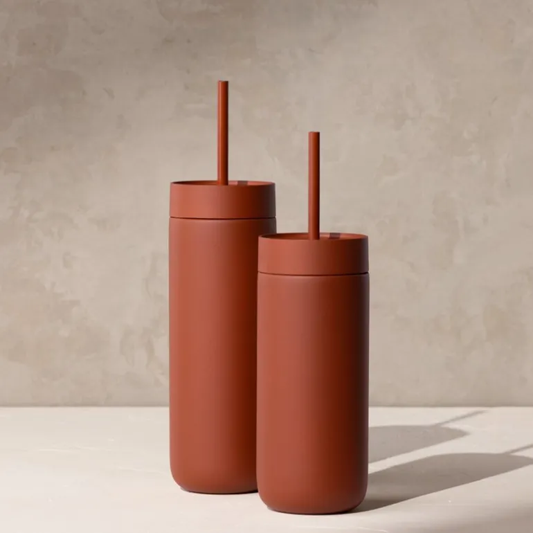 Carter Cold Desert Capsule tumbler med sugerør 590 ml sienna