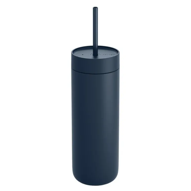 Carter Cold tumbler med sugerør 590 ml stone blue