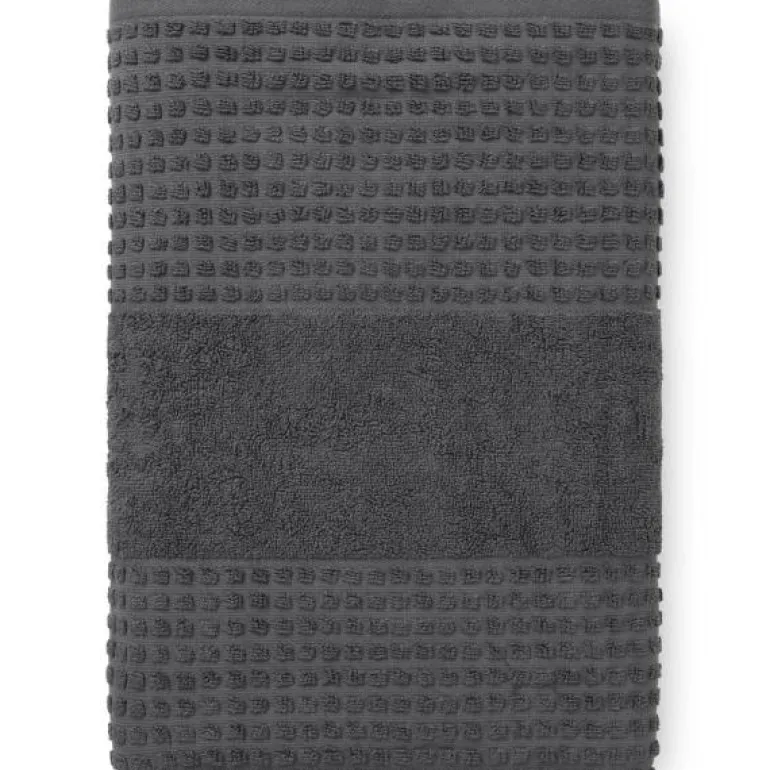 Check håndkle 70x140 cm mørk grå