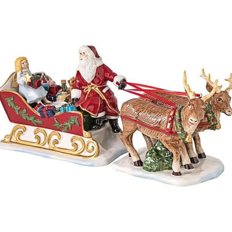Christmas Toy's julenisse m/slede 14 cm