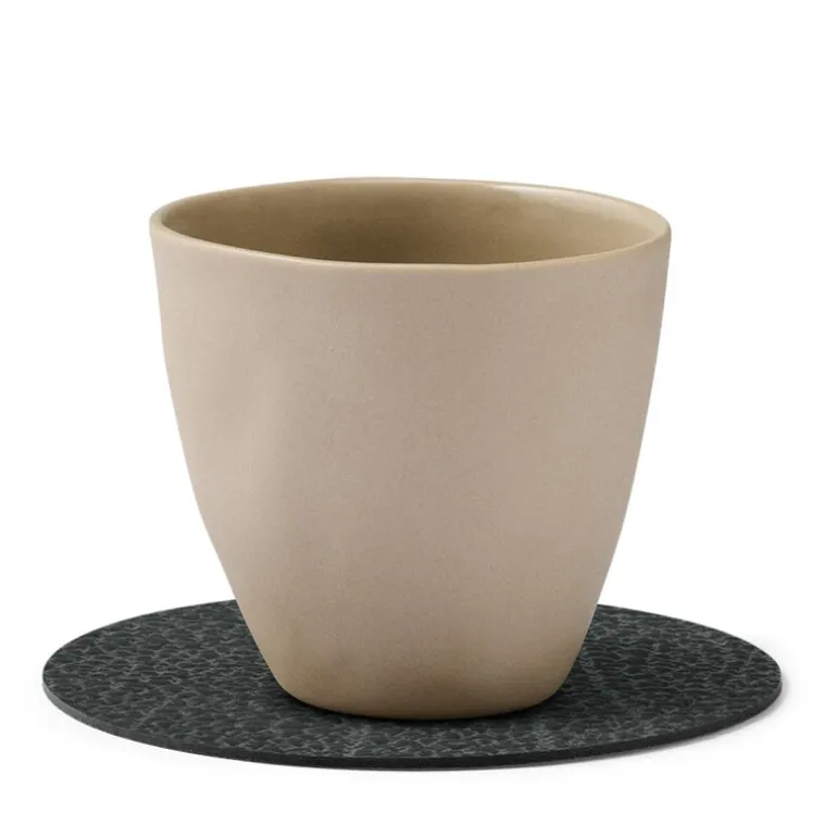 Circle Hippo glassbrikke 10 cm svart-antrasitt
