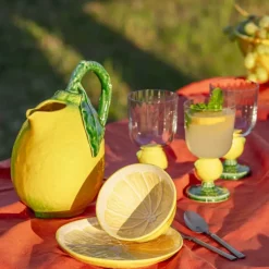 Citron asjett 22 cm sitron gul