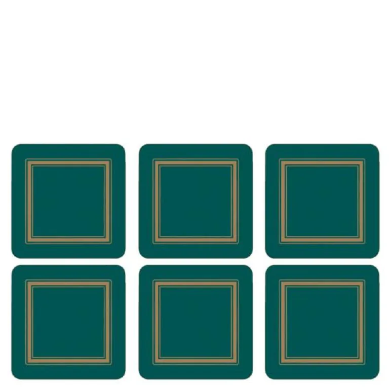 Classic glassbrikke 6 stk emerald