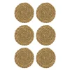 Coaster glassbrikker 6 stk natur