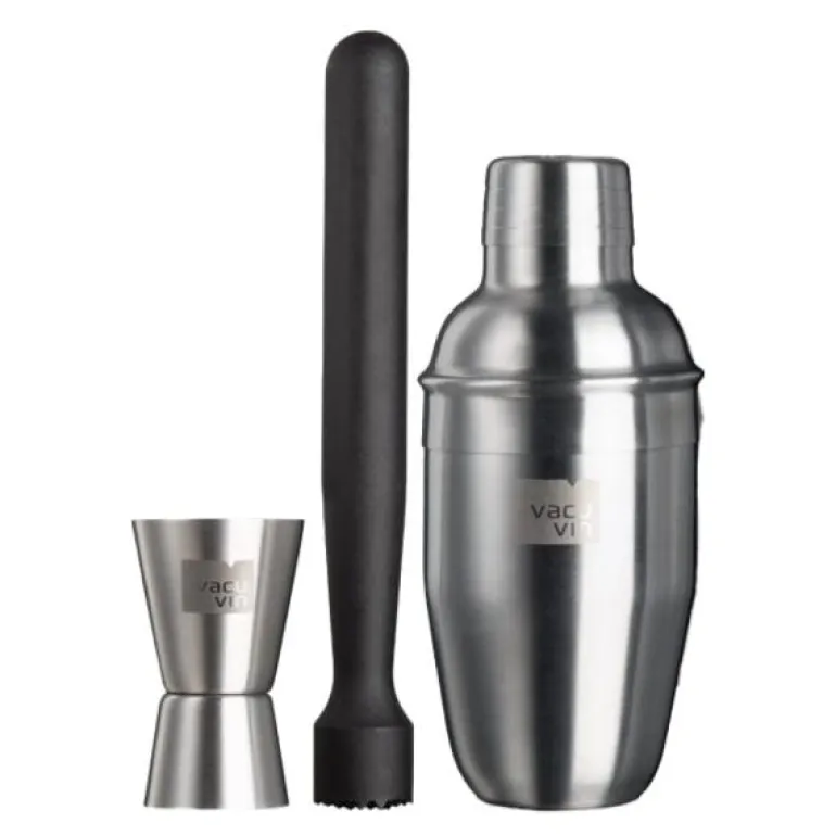 Cocktailsett Basic sølv/svart