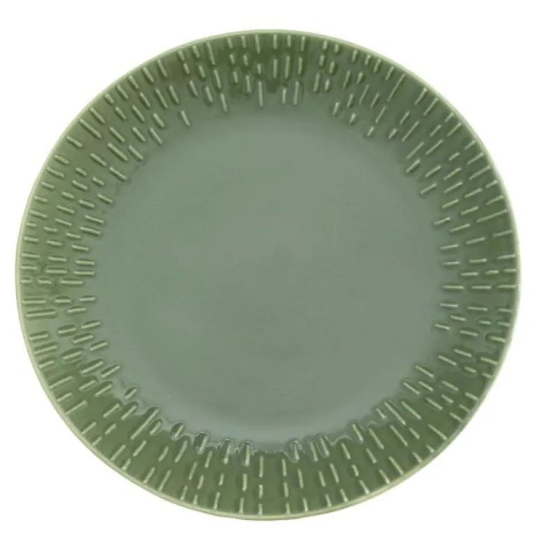 Confetti desserttallerken 21 cm olive