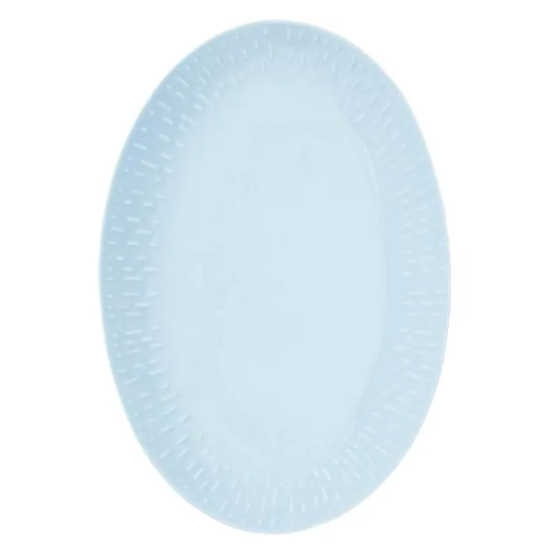 Confetti ovalt fat 36x25,5 cm aqua