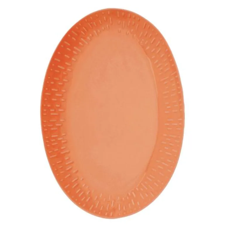 Confetti ovalt fat 36x25,5 cm apricot