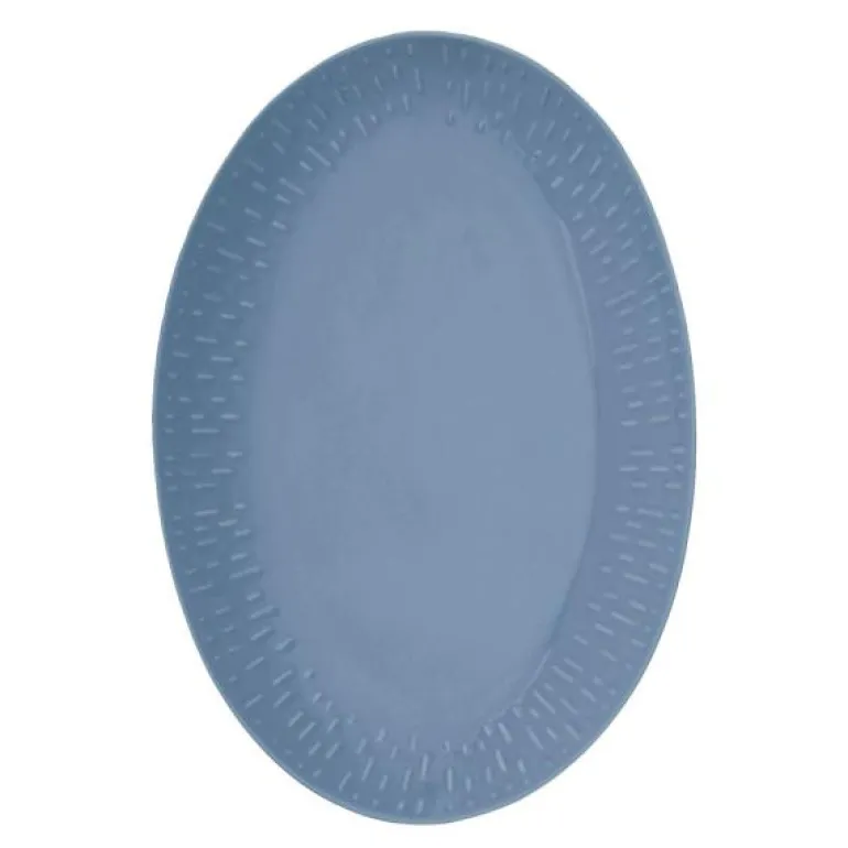 Confetti ovalt fat 36x25,5 cm blueberry