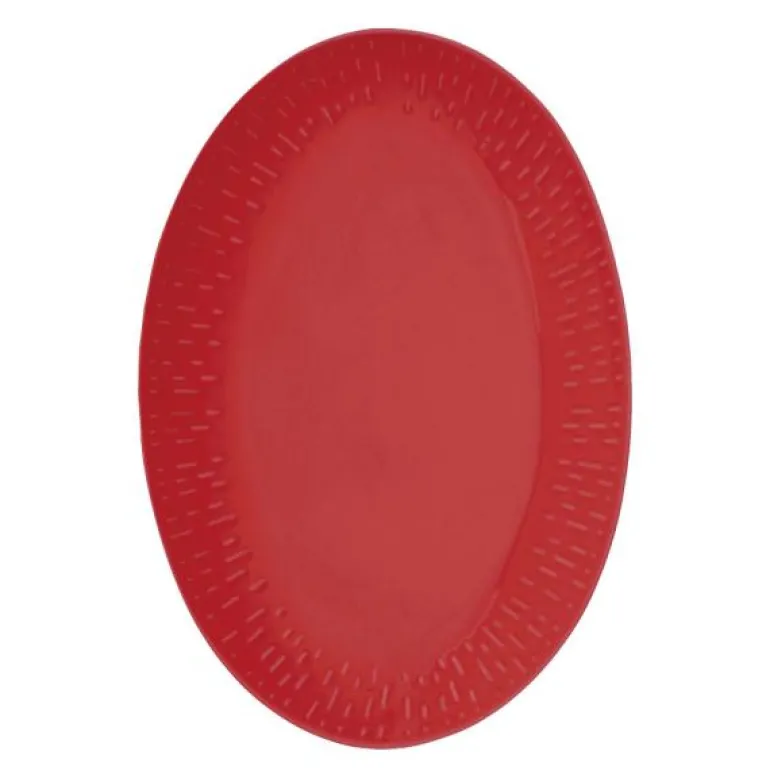 Confetti ovalt fat 36x25,5 cm chili