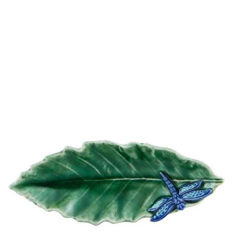 Countryside Leaves skål 16x6,5 cm øyenstikker grønn