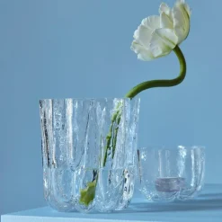 Crackle lyslykt 5,8 cm klar