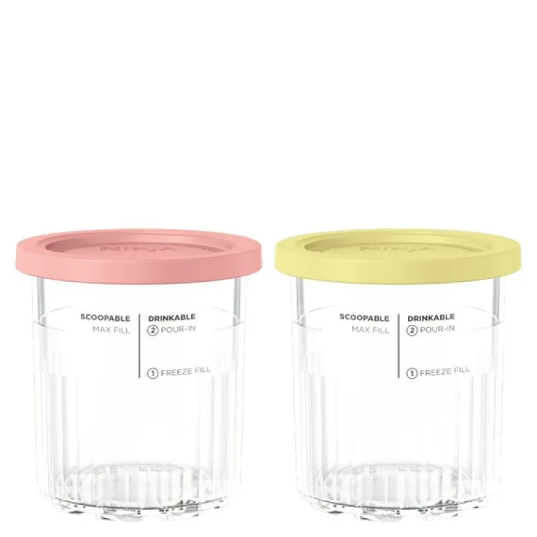 CREAMi iskrembeholder NC501EU 7 dl 2 stk gul/rosa