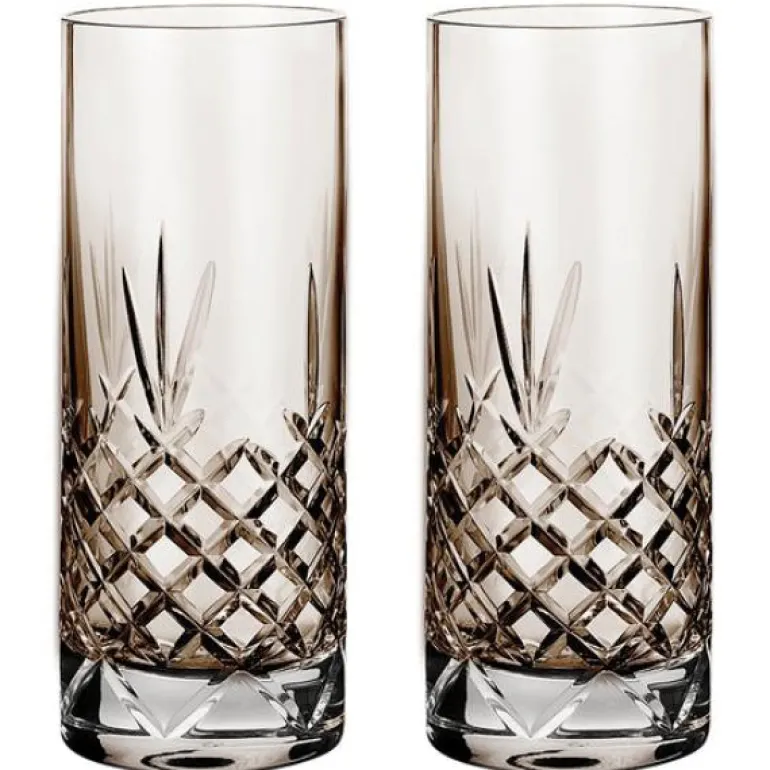 Crispy Highball glass 37 cl 2 stk copal/brown