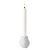 Curve lysestake h7 cm hvit