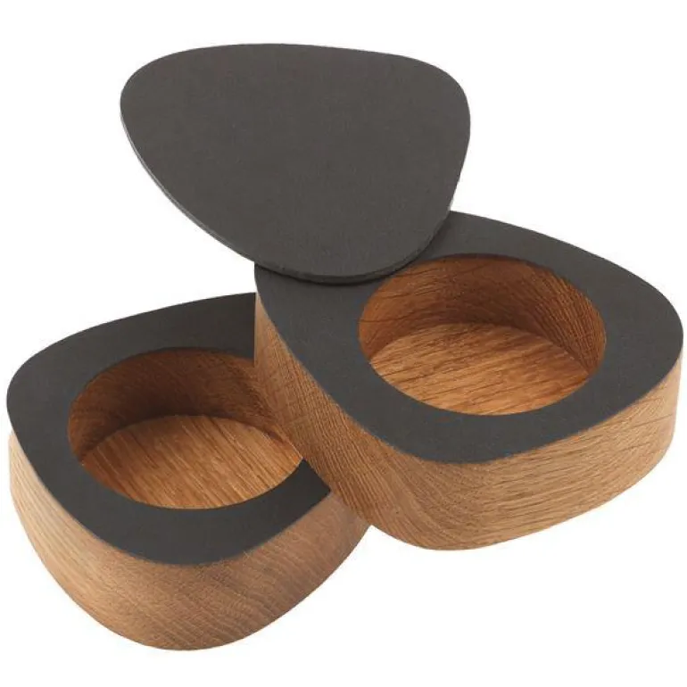 Curve Nupo salt og pepper sett 8x10 cm svart
