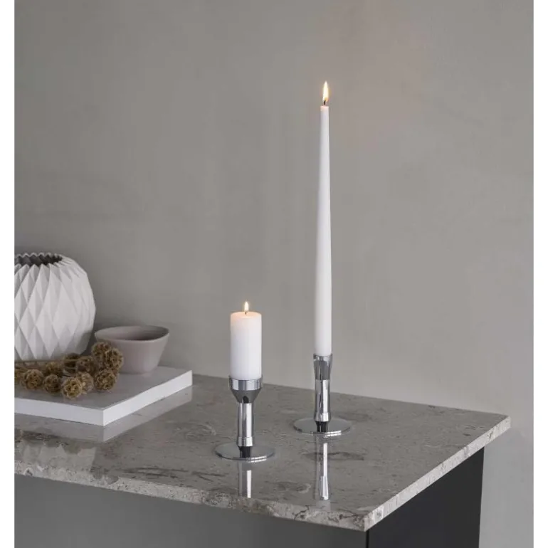 Curve Pillar lysestake 9,9 cm krom