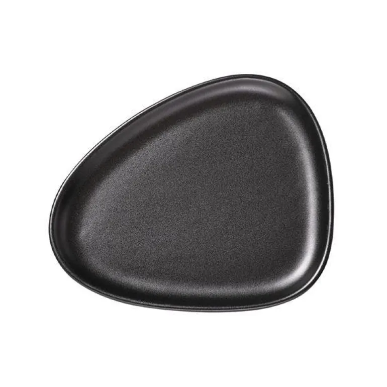 Curve Stoneware frokosttallerken 22x19 cm svart