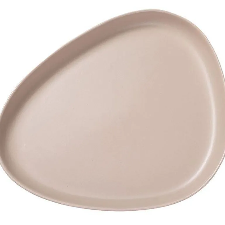 Curve Stoneware serveringsfat 35x30 cm sand