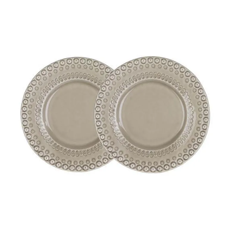 Daisy tallerken 22 cm 2 stk greige