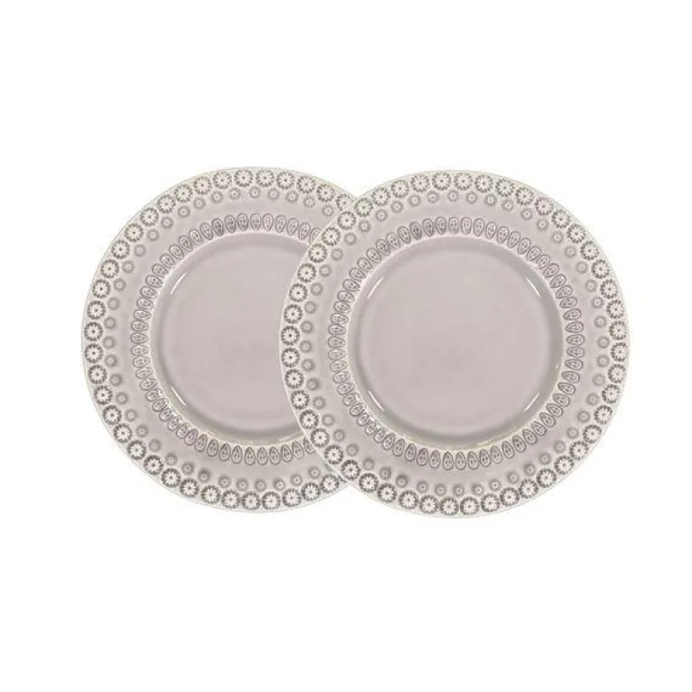 Daisy tallerken 22 cm 2 stk soft grey