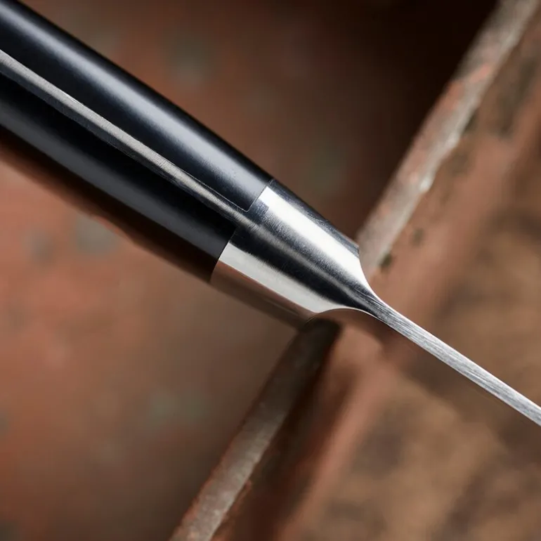Damask santokukniv 18 cm svart