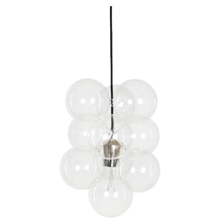 DIY taklampe 12 glasskuler klar