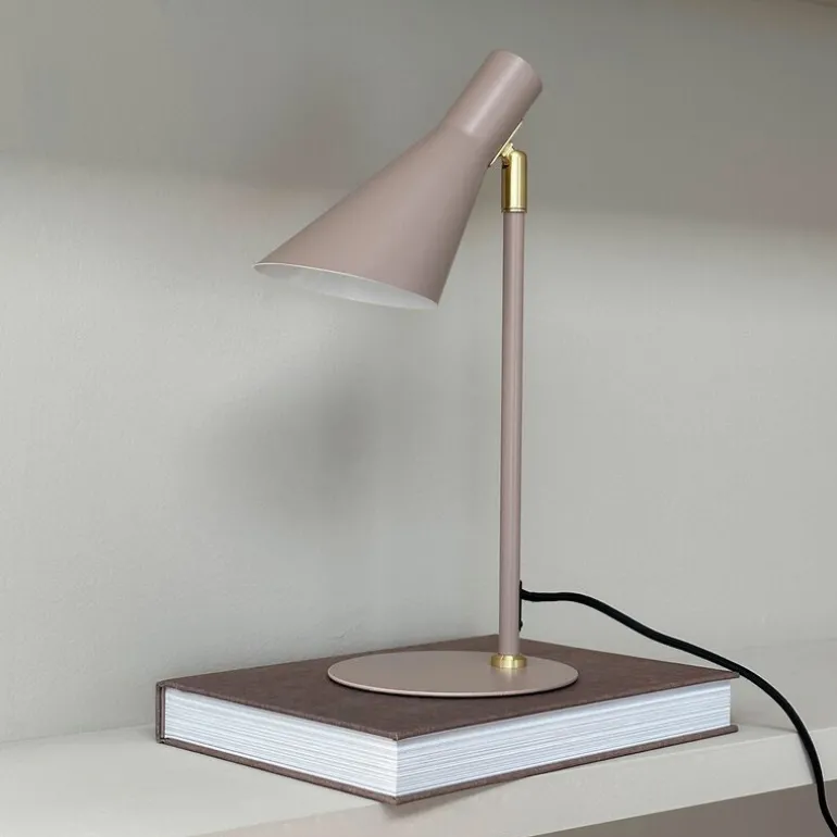 DL12 mini bordlampe 39,5 cm beige/messing