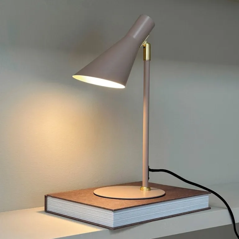 DL12 mini bordlampe 39,5 cm beige/messing