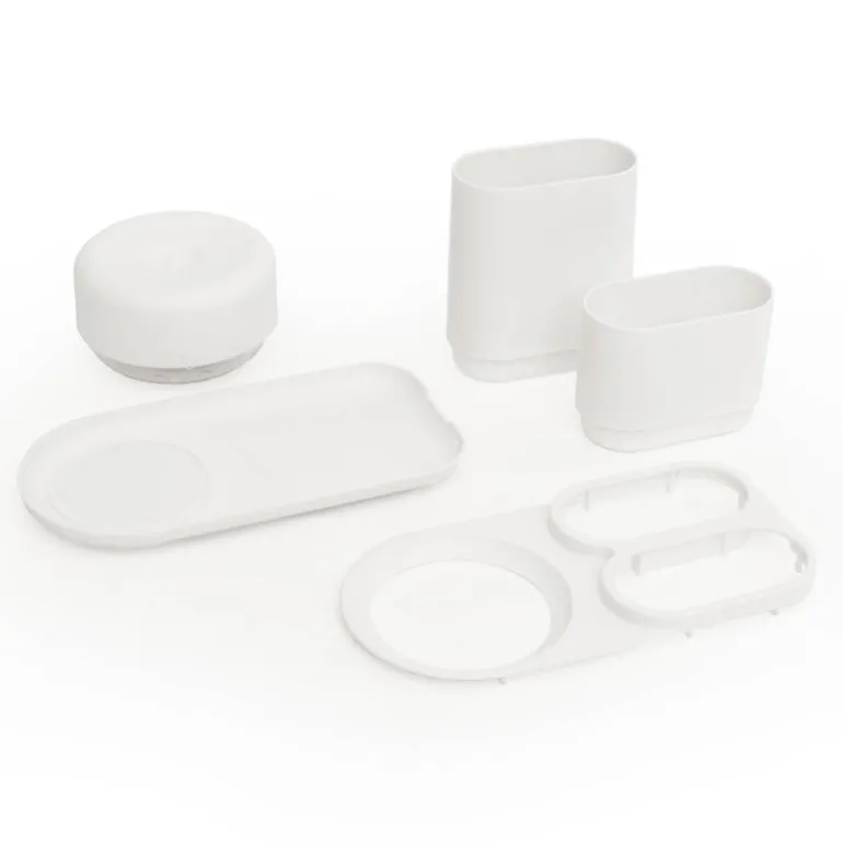 Do-Dish såpedispenser/oppvaskstativ 21,5x11x13 cm hvit