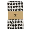 Dots duk 140x260 cm hvit/svart