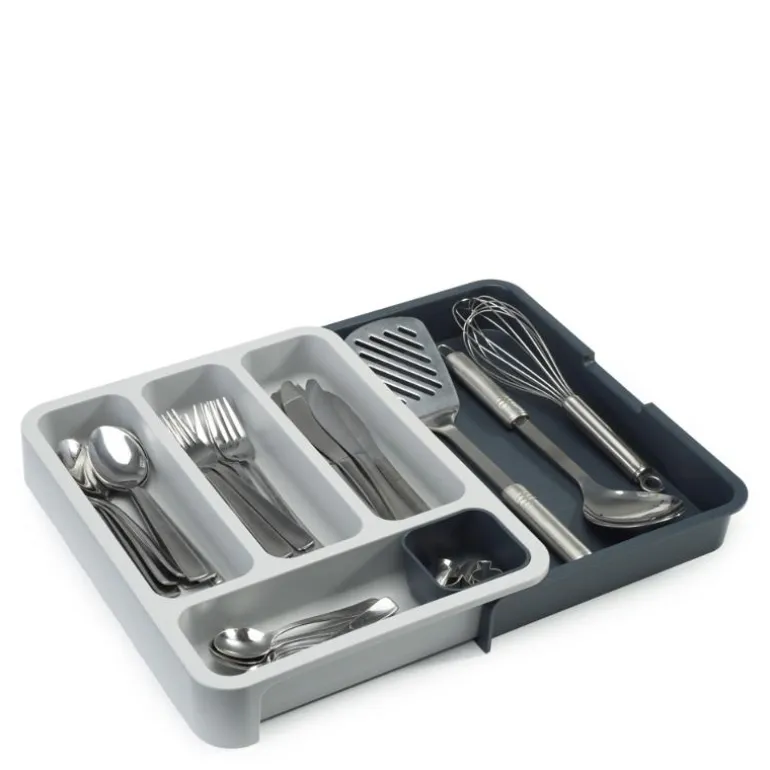 Drawerstore bestikkoppbevaring 37x28 cm grå