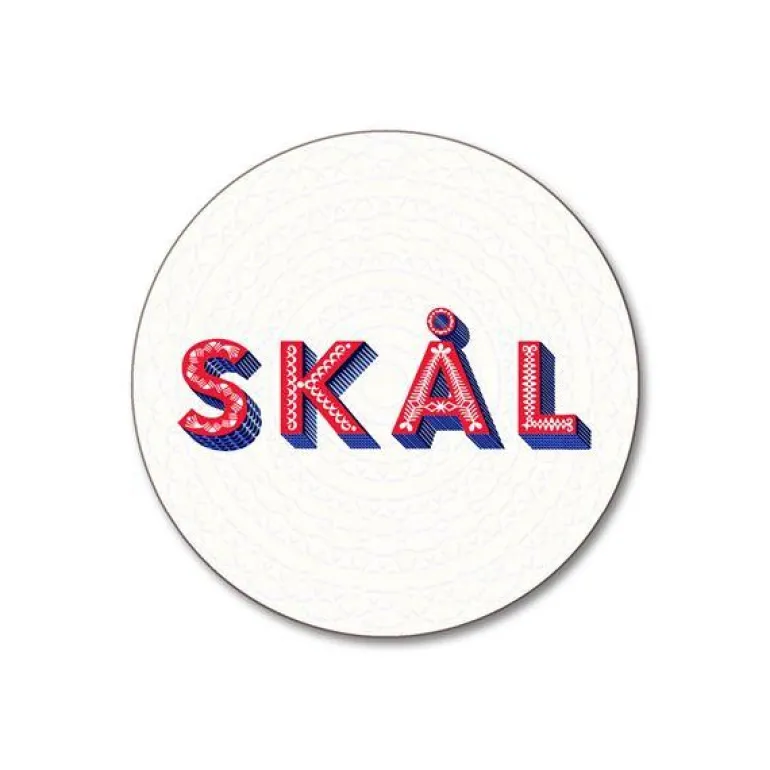 Drikkeunderlag 10 cm skål hvit