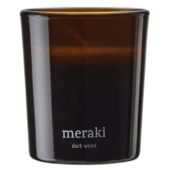 Duftlys dark wood 7x6 cm brun