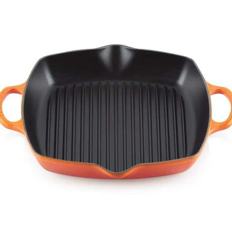Dyp grillpanne støpejern 30 cm volcanic