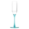 Eden champagneglass 15 cl blå spiral/turkis