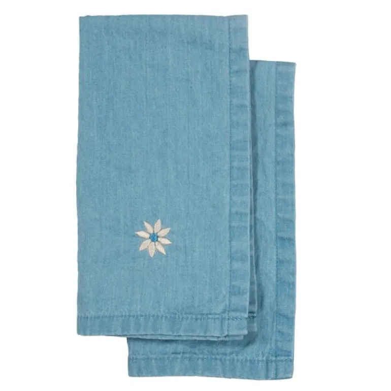 Eden denim kjøkkenhåndkle 70x50 cm 2 stk blå