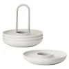Eggeglass m/holder 4 stk grå