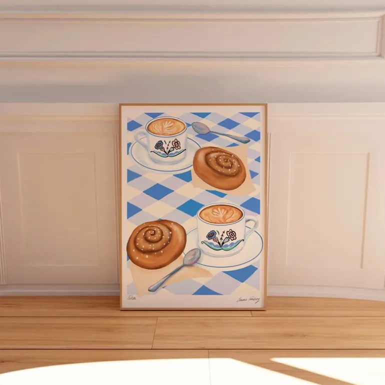 Emma Forsberg poster 30x40 cm fika