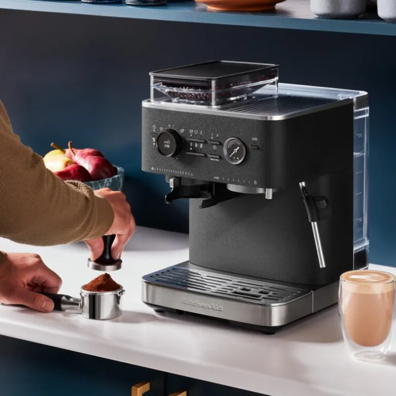 Espressomaskin m/kaffekvern halvautomatisk 5KES6551 cast iron black