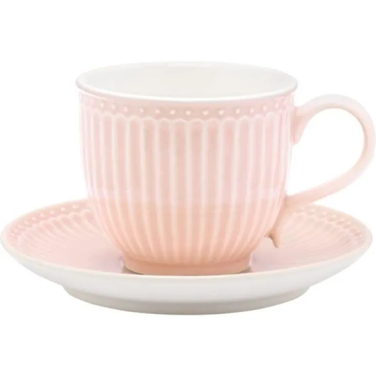 Everyday Alice kopp med fat 20 cl pale pink