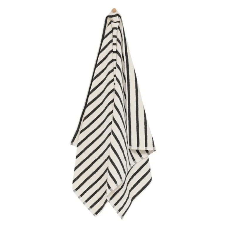 Everyday stripe håndkle 50x90 cm antrasitt