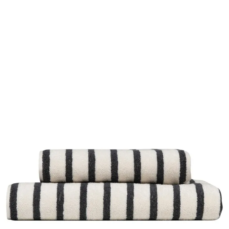 Everyday stripe håndkle 50x90 cm antrasitt