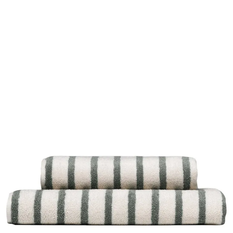 Everyday stripe håndkle 70x140 cm nordisk grønn