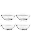 Facet glasskål 50 cl 4 stk